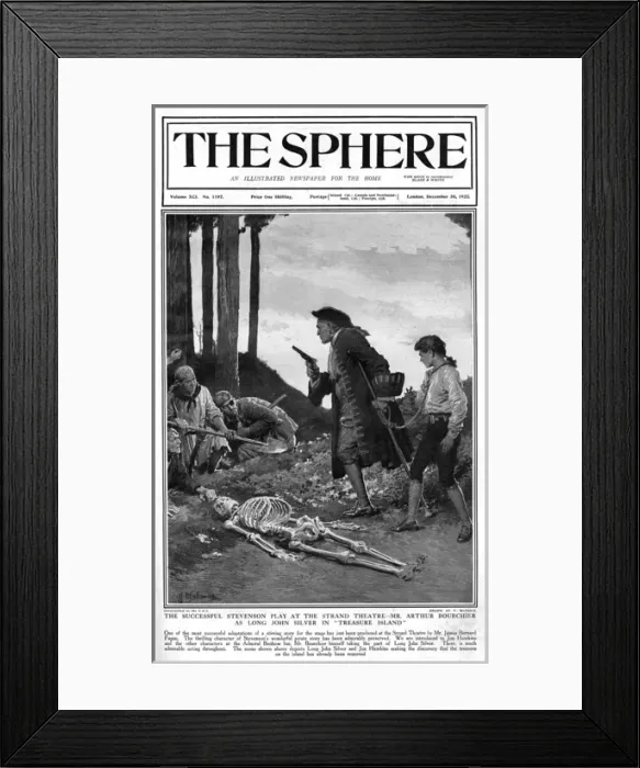 Framed Print : Sphere front cover - Treasure Island at the Strand Theatre Framed Print : Sphere front cover - Treasure Island at the Strand Theatre