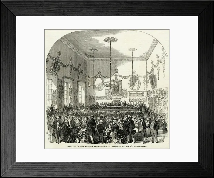Framed Print : Meeting of archaeological institute, Winchester Framed Print : Meeting of archaeological institute, Winchester