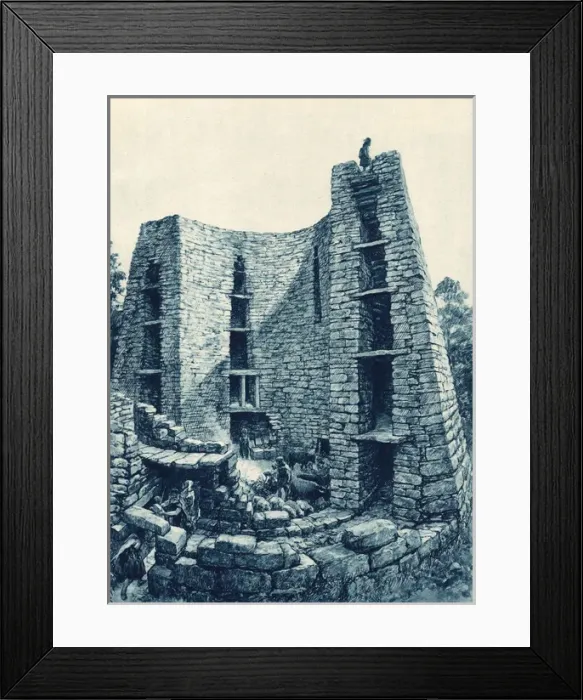 Framed Print : A Scottish broch, reconstruction Framed Print : A Scottish broch, reconstruction