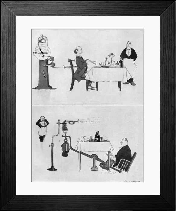 Framed Print : A (Y)appy Idea! by William Heath Robinson, WWI rationing Framed Print : A (Y)appy Idea! by William Heath Robinson, WWI rationing
