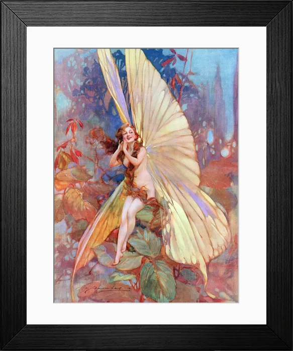 Framed Print : The Fairy of Flight by William Barribal Framed Print : The Fairy of Flight by William Barribal