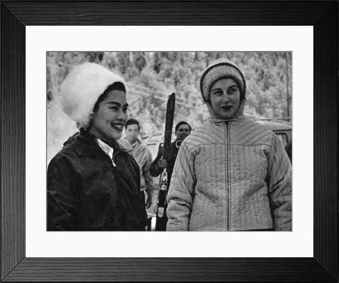 Framed Print : Queen Sirikit of Thailand in Gstaad, Switzerland Framed Print : Queen Sirikit of Thailand in Gstaad, Switzerland