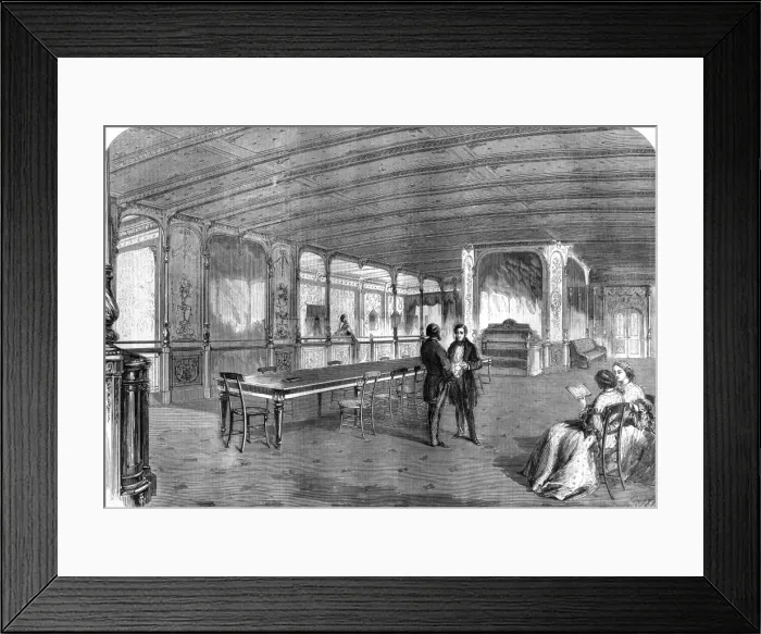 Framed Print : Grand Saloon of the Great Eastern steam ship, 1859 Framed Print : Grand Saloon of the Great Eastern steam ship, 1859