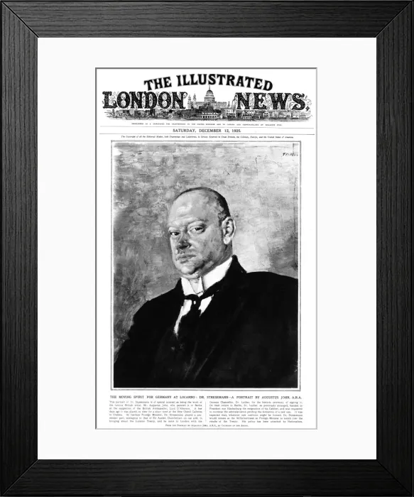 Framed Print : Gustav Stresemann Framed Print : Gustav Stresemann
