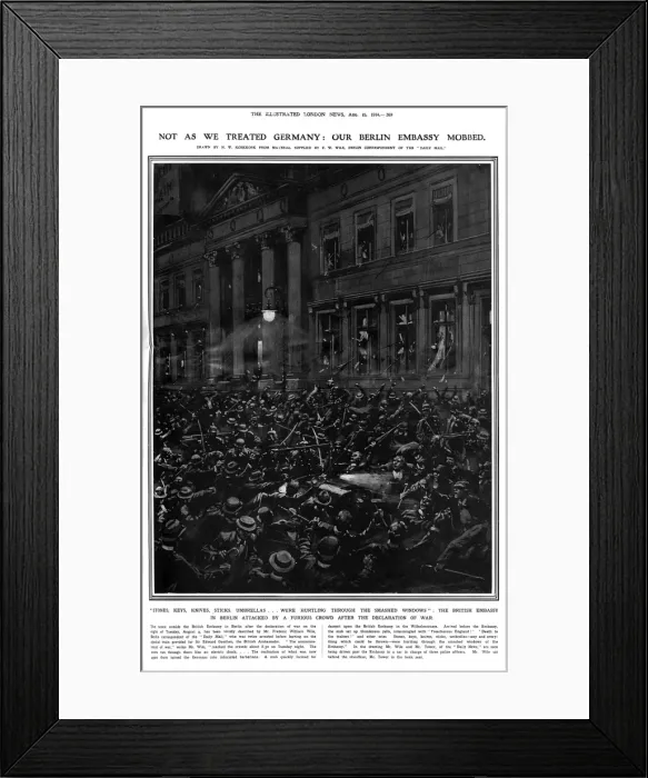 Framed Print : Attack on the British Embassy in Berlin