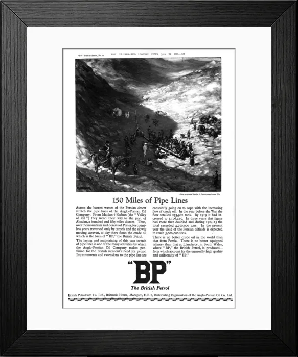 Framed Print : BP petrol advertisement, 1925 Framed Print : BP petrol advertisement, 1925