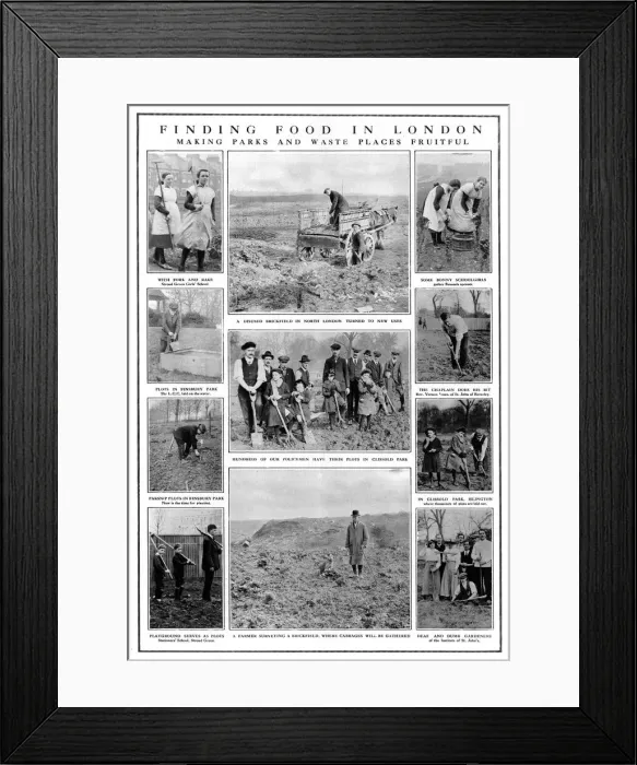 Framed Print : Finding Food in London: WW1 Framed Print : Finding Food in London: WW1