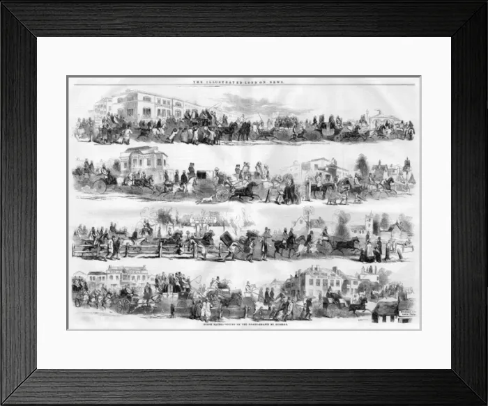 Framed Print : Exodus: The Epsom Derby by Gilbert, 1845 Framed Print : Exodus: The Epsom Derby by Gilbert, 1845