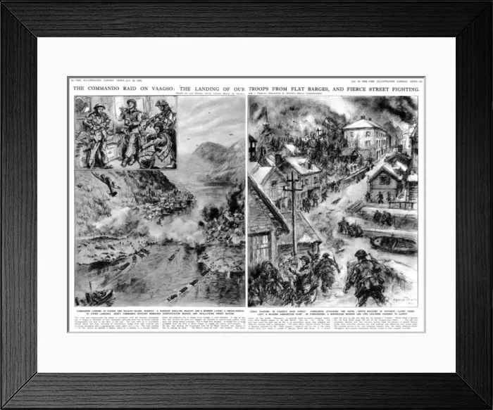 Framed Print : Commando raid on Vaagso, Operation Archery 1941 Framed Print : Commando raid on Vaagso, Operation Archery 1941