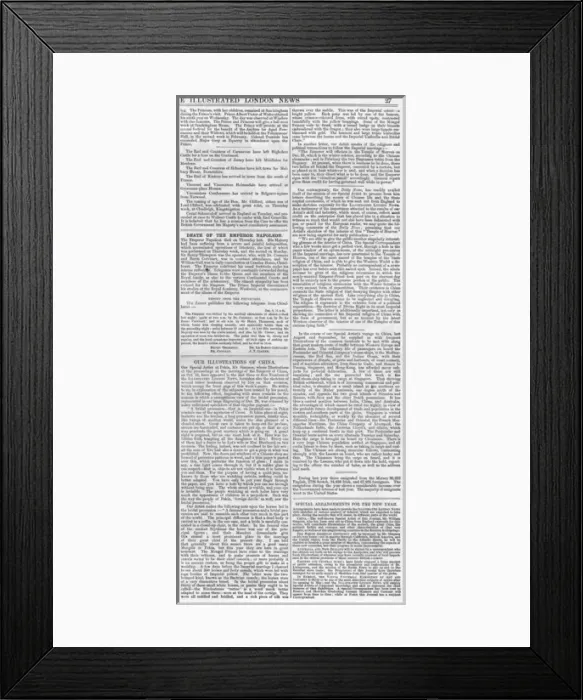 Framed Print : Our Illustrations of China, ILN article 1873 Framed Print : Our Illustrations of China, ILN article 1873