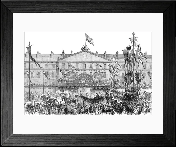 Framed Print : Royal Procession passing the London Hospital, Whitechapel Framed Print : Royal Procession passing the London Hospital, Whitechapel