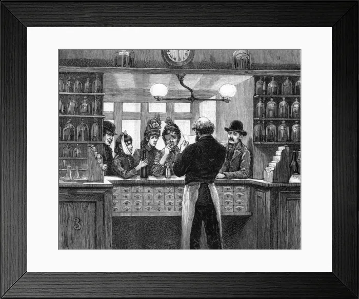 Framed Print : The Dispensary at the London Hospital, Whitechapel Framed Print : The Dispensary at the London Hospital, Whitechapel