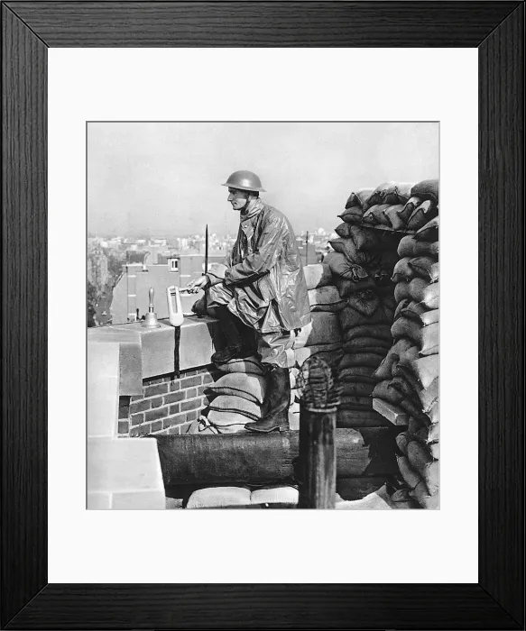 Framed Print : Air Raid patrol in London, WWII