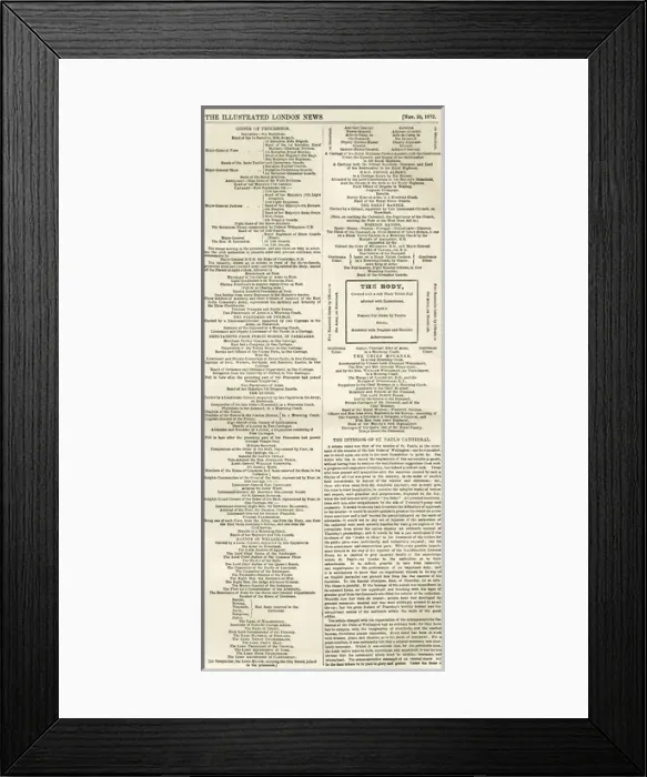 Framed Print : Order of procession for Duke of Wellingtons funeral Framed Print : Order of procession for Duke of Wellingtons funeral
