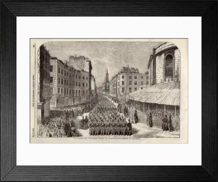 Framed Print : Duke of Welingtons funeral procession 1852 Framed Print : Duke of Welingtons funeral procession 1852