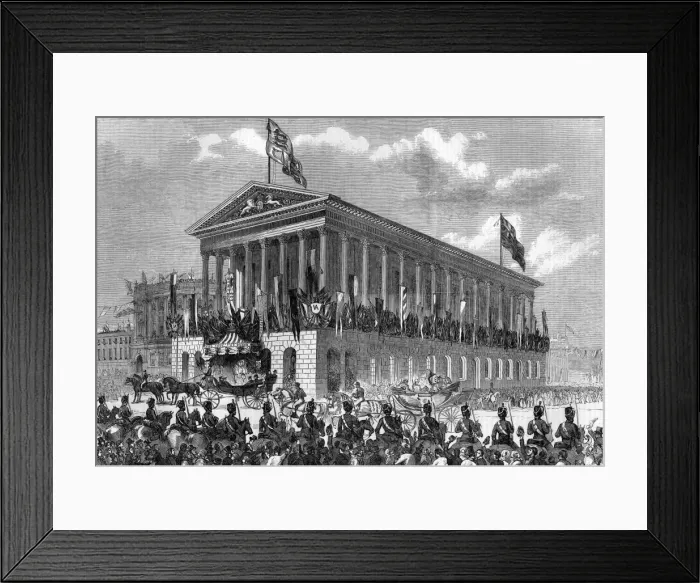 Framed Print : The Queens Arrival at the Town Hall, Birmingham Framed Print : The Queens Arrival at the Town Hall, Birmingham