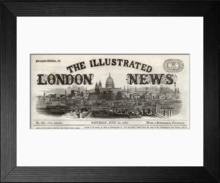 Framed Print : The Illustrated London News masthead, 1858
