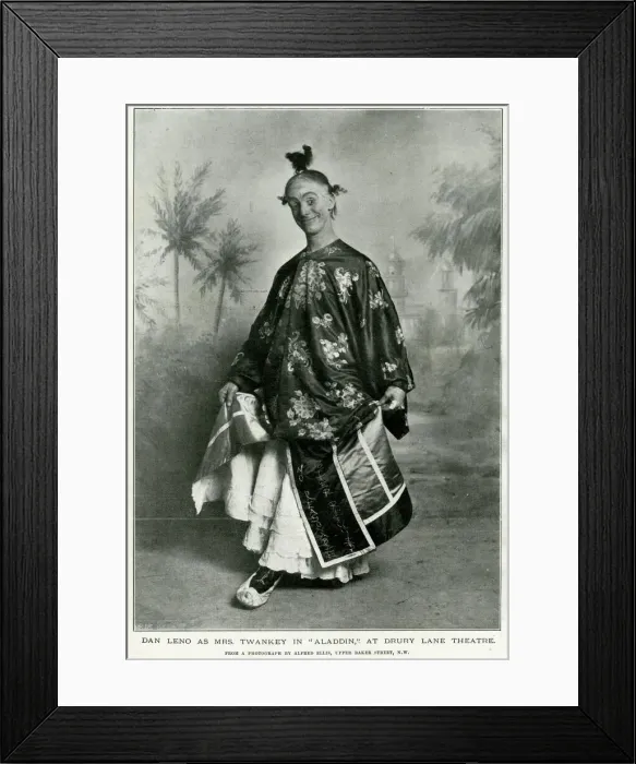 Framed Print : Dan Leno as Mrs. Twankey 1897 Framed Print : Dan Leno as Mrs. Twankey 1897