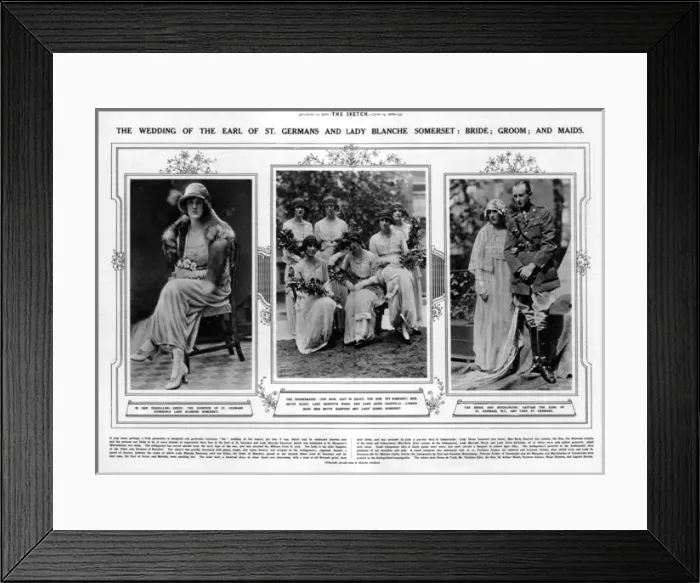 Framed Print : Wedding of Earl of St Germans & Blanche Somerset Framed Print : Wedding of Earl of St Germans & Blanche Somerset