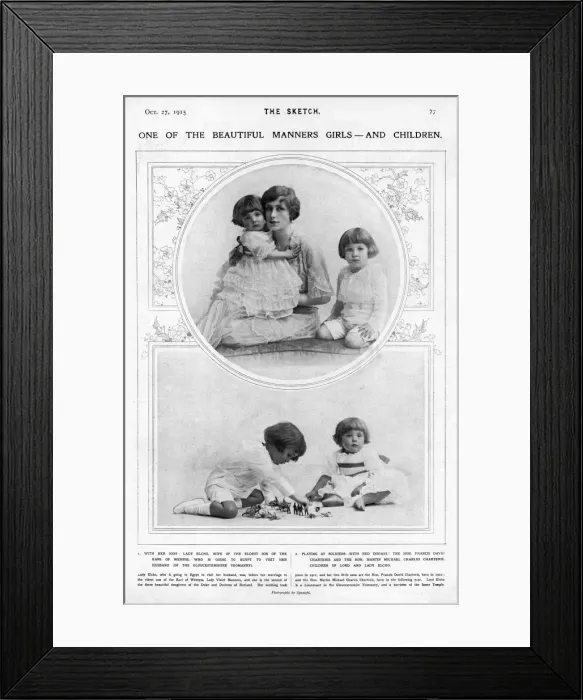 Framed Print : Lady Elcho and her children Framed Print : Lady Elcho and her children