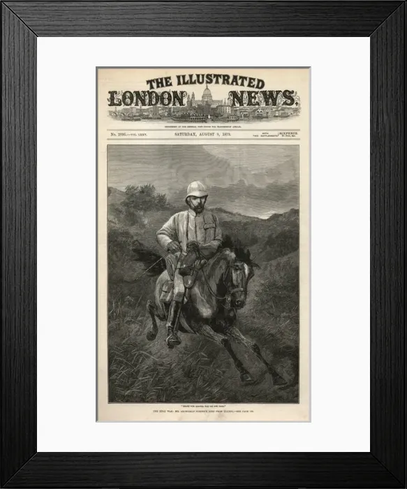 Framed Print : Cover of ILN 9th August 1879, Archibald Forbes Framed Print : Cover of ILN 9th August 1879, Archibald Forbes