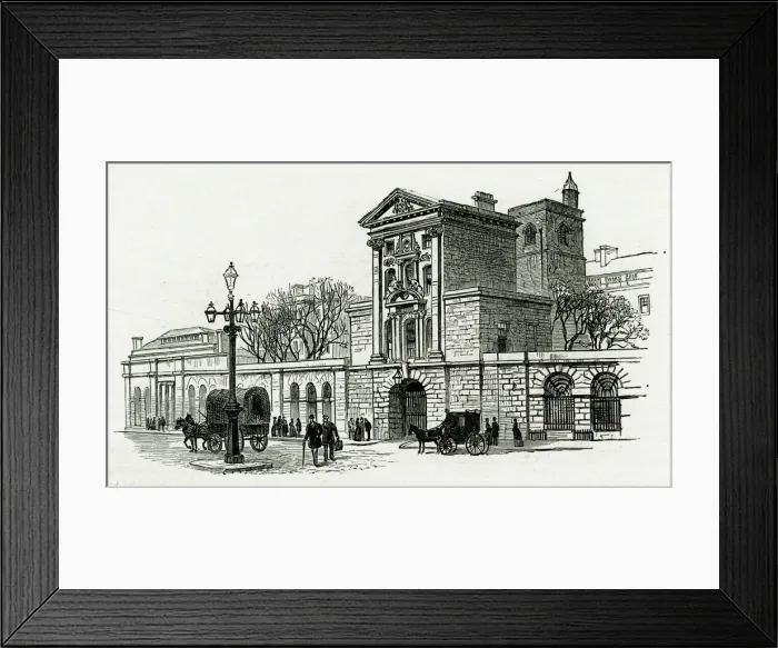 Framed Print : St Bartholomews Hospital, Henry VIII Gate 1886 Framed Print : St Bartholomews Hospital, Henry VIII Gate 1886