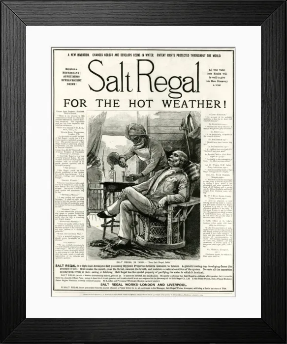 Framed Print : Advert for Salt Regal 1889 Framed Print : Advert for Salt Regal 1889