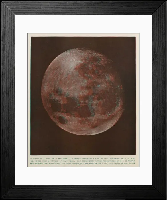 Framed Print : An anaglyph or 3D image of the moon Framed Print : An anaglyph or 3D image of the moon