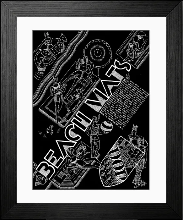 Framed Print : Advert for Beach Mats Framed Print : Advert for Beach Mats