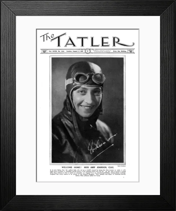 Framed Print : Front cover of The Tatler - Miss Amy Johnson Framed Print : Front cover of The Tatler - Miss Amy Johnson
