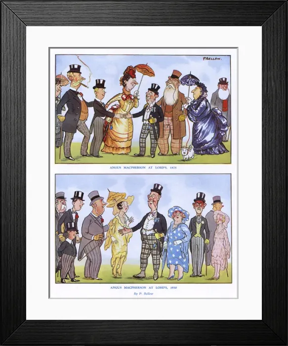 Framed Print : Angus Macpherson at Lords - changing fashions