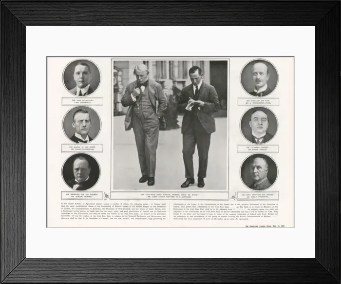 Framed Print : Lloyd George and Ministers - Anglo-Irish Treaty Framed Print : Lloyd George and Ministers - Anglo-Irish Treaty