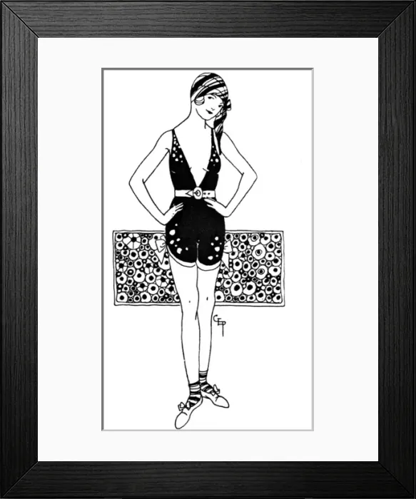 Framed Print : Stylish young lady wearing a self-made hurdling outfit Framed Print : Stylish young lady wearing a self-made hurdling outfit