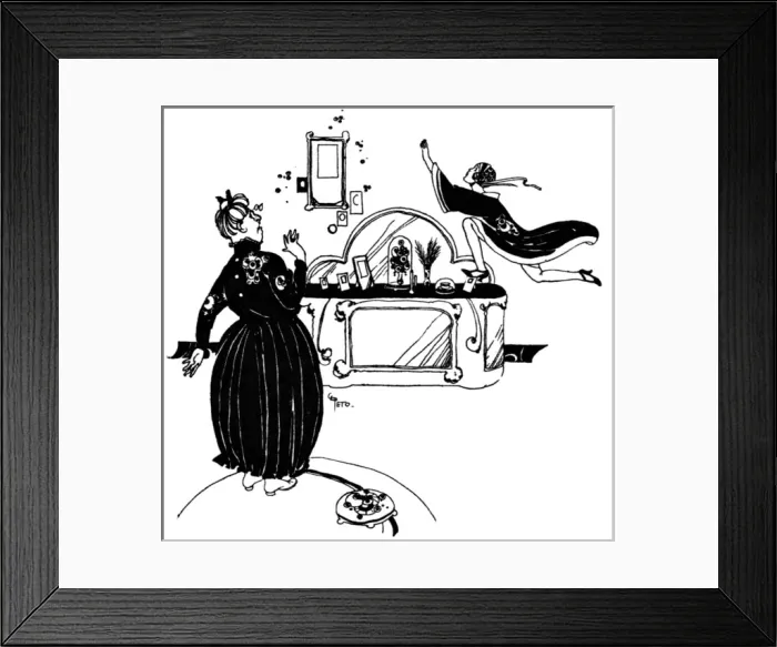 Framed Print : Lady hurdles over the chiffonier