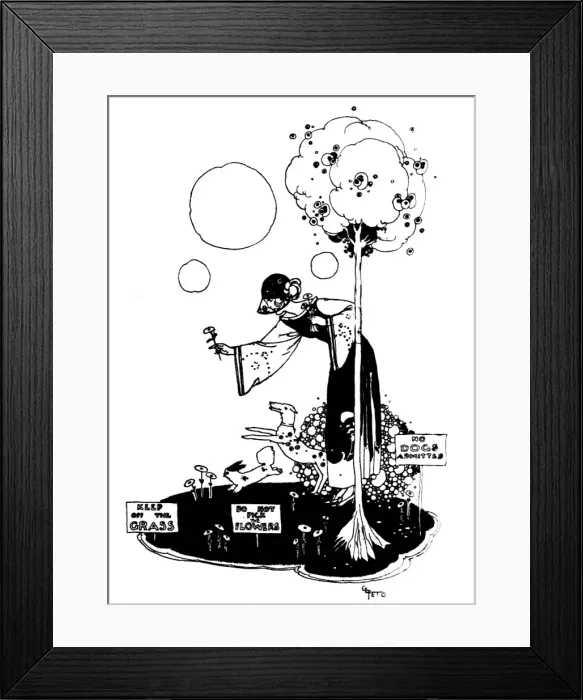 Framed Print : Young lady standing in a little park Framed Print : Young lady standing in a little park
