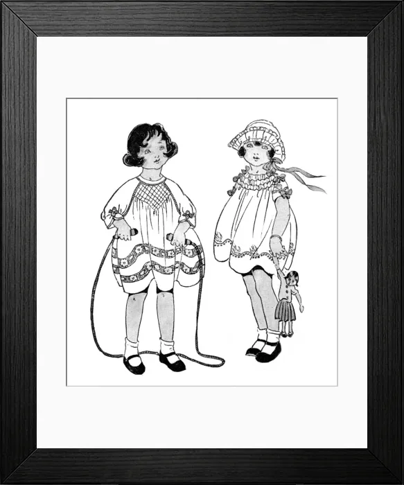 Framed Print : Young children playing outside