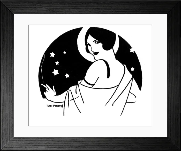 Framed Print : Lady smoking a Batschari cigarette Framed Print : Lady smoking a Batschari cigarette