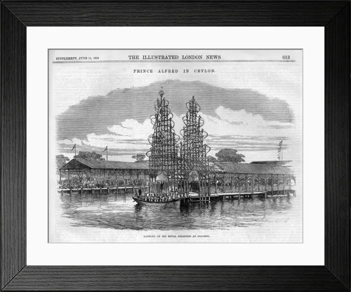 Framed Print : Royal visit to Ceylon, 1870 Framed Print : Royal visit to Ceylon, 1870
