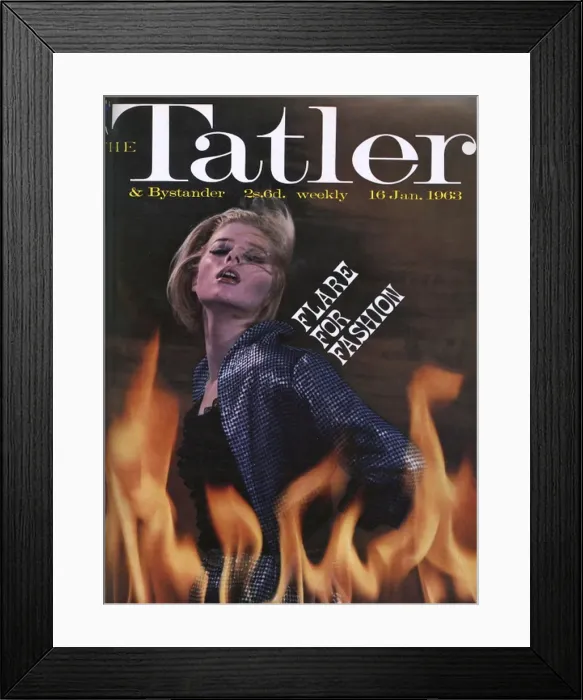 Framed Print : Tatler cover - Flare for Fashion 1963 Framed Print : Tatler cover - Flare for Fashion 1963
