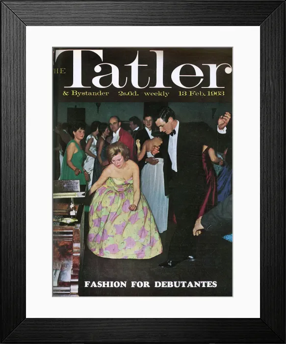 Framed Print : The Tatler cover - Fashion for debutantes - party Framed Print : The Tatler cover - Fashion for debutantes - party