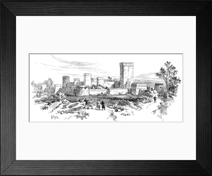 Framed Print : The fort of Gilgit, on the Hunza Frontier of Kashmir Framed Print : The fort of Gilgit, on the Hunza Frontier of Kashmir