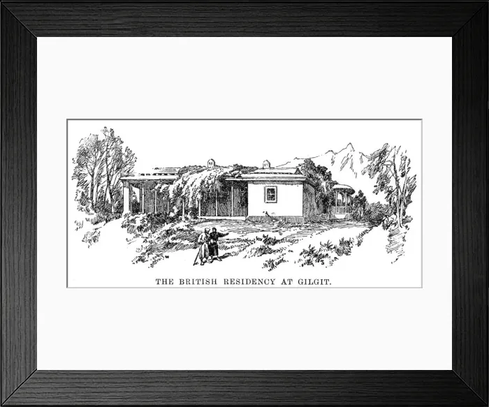 Framed Print : The British residency at Gilgit, 1892