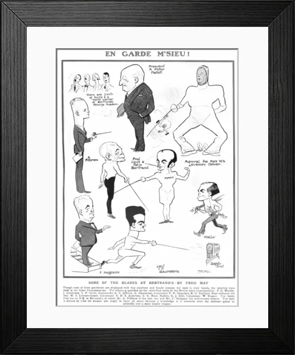 Framed Print : En Garde M Sieu - Bertrands Fencing Club