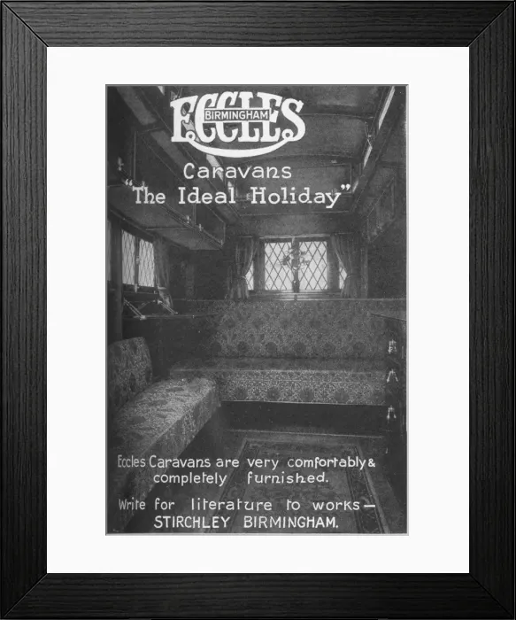Framed Print : Eccles Caravans advertisement Framed Print : Eccles Caravans advertisement