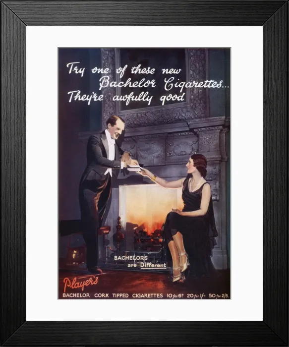 Framed Print : Players Bachelor cigarettes advertisement Framed Print : Players Bachelor cigarettes advertisement