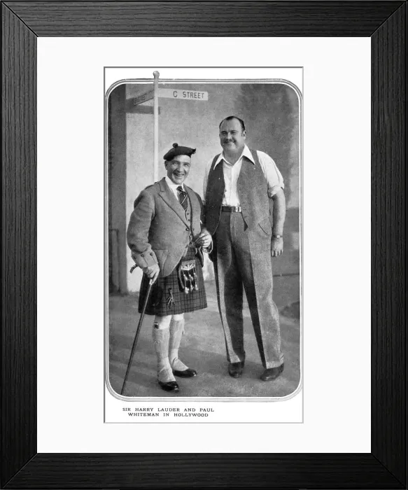 Framed Print : Harry Lauder and Paul Whiteman