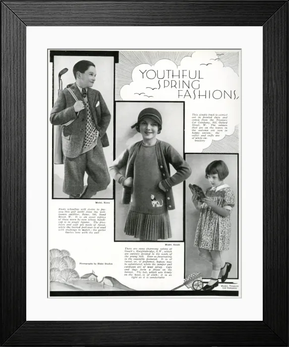 Framed Print : Childrens Spring Fashions, 1930s Framed Print : Childrens Spring Fashions, 1930s