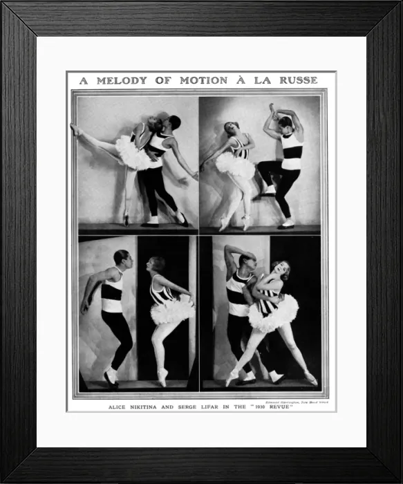 Framed Print : Alice Nikitina & Serge Lifar in 1930 Revue Framed Print : Alice Nikitina & Serge Lifar in 1930 Revue