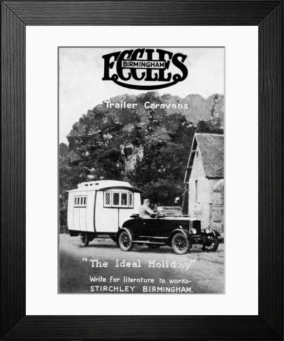 Framed Print : Advertisement for Eccles caravan Framed Print : Advertisement for Eccles caravan