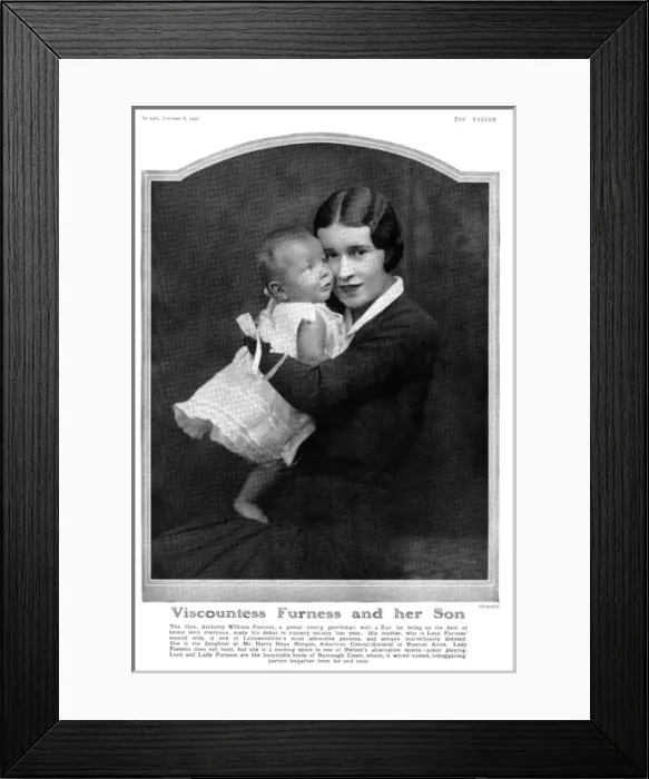 Framed Print : Viscountess Furness and her son Framed Print : Viscountess Furness and her son
